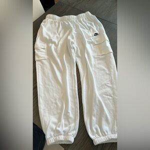 Nike White Cargo Sweatpants-Women’s